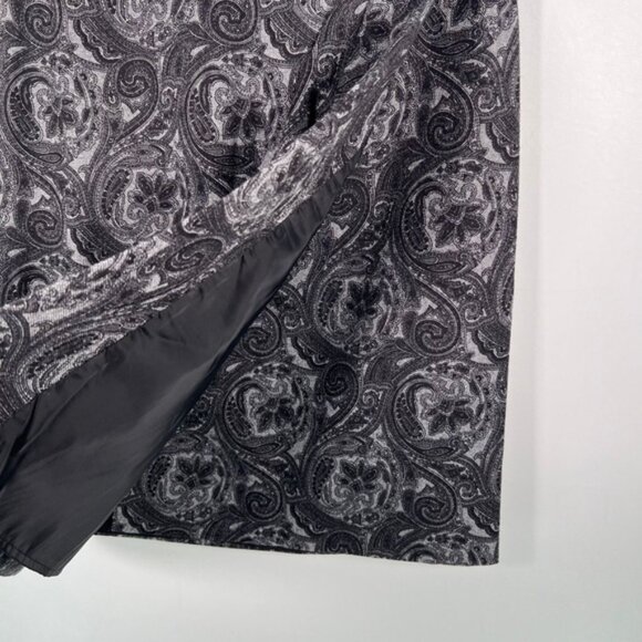 NWT TALBOTS WOOL Blend Paisley Wrap Pencil Lined Knee Length Skirt Size 4 - Picture 13 of 15